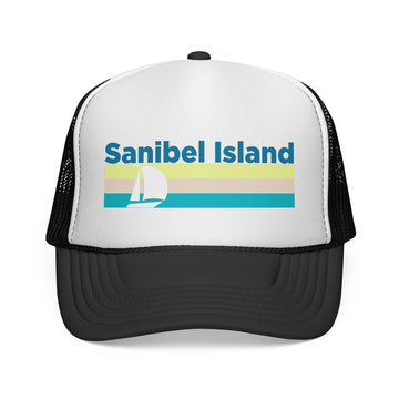 Sanibel Island, Florida Retro Sailboat Trucker Hat