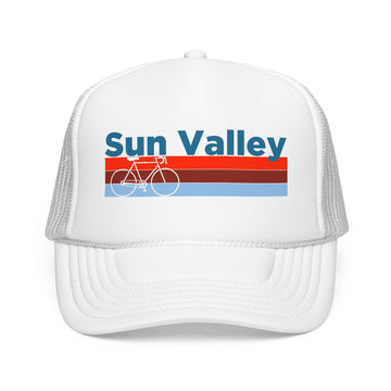 Buy white Sun Valley, Idaho Trucker Hat - Foam Sun Valley Bike Cap