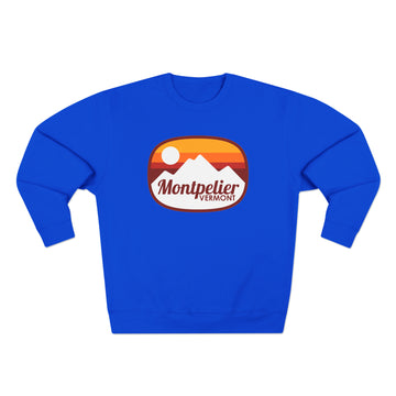 Buy royal-blue Premium Montpelier, Vermont Sweatshirt - Retro Unisex Sweatshirt