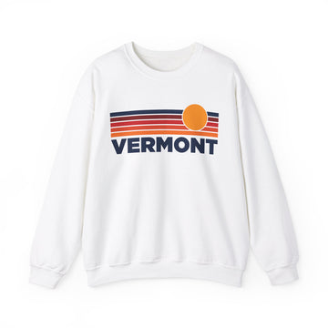 Vermont Sweatshirt Retro Sun Unisex - Vintage Vermont Inspired Warm Pullover Jumper
