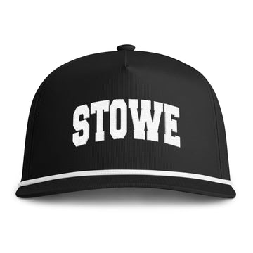 Buy black Stowe, Vermont Embroidered Rope Hat - Vintage Sunwashed Rope Cap, Comfort Colors