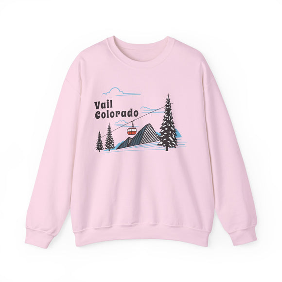 Vail, Colorado Sweatshirt - Unisex Retro Ski Mountain Gondola Vail Sweatshirt
