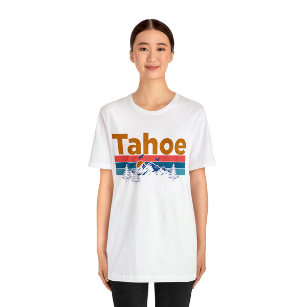 Tahoe, California Shirt - Mountain Sunset Unisex Tahoe T-Shirt