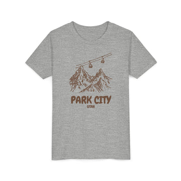 Buy athletic-heather Park City, Utah Youth T-Shirt — Vintage Gondola Ski Mountain Tee