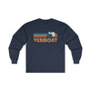 Vermont Long Sleeve Shirt - Retro Unisex Vermont Long Sleeve Tee
