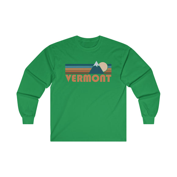 Vermont Long Sleeve Shirt - Retro Unisex Vermont Long Sleeve Tee