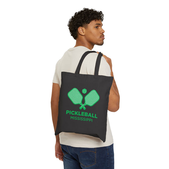 Mississippi Cotton Canvas Pickleball Mississippi Tote Bag