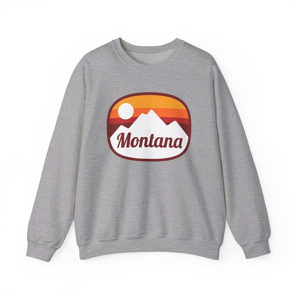 Montana Sweatshirt - Unisex Retro Ombre Montana Crewneck Sweatshirt
