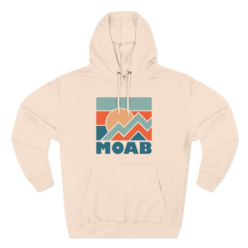 Buy pale-pink Moab, Utah Hoodie - Retro Mountain Unisex Sweatshirt