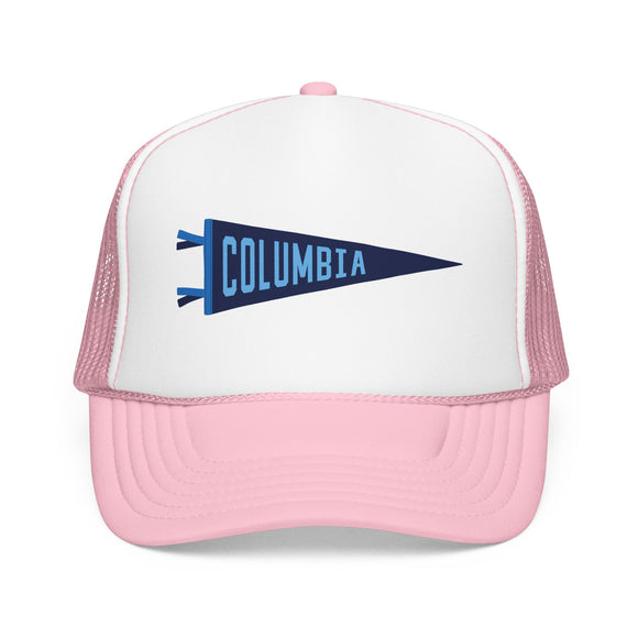 Columbia, South Carolina Pennant Trucker Hat — Retro Flag Foam Cap