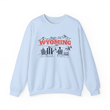 Buy light-blue Wyoming Sweatshirt Après-Ski Crewneck - Mountain Ski Lodge Design