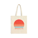 Brooklyn, New York Retro 80s Cotton Canvas Brooklyn Tote Bag-1