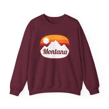 Montana Sweatshirt - Unisex Retro Ombre Montana Crewneck Sweatshirt - 0