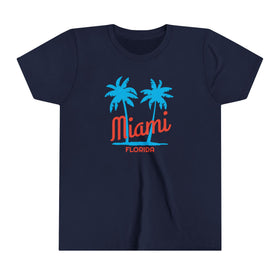 Miami, Florida Youth Shirt - Retro Palm Tree Miami Kid's T-Shirt