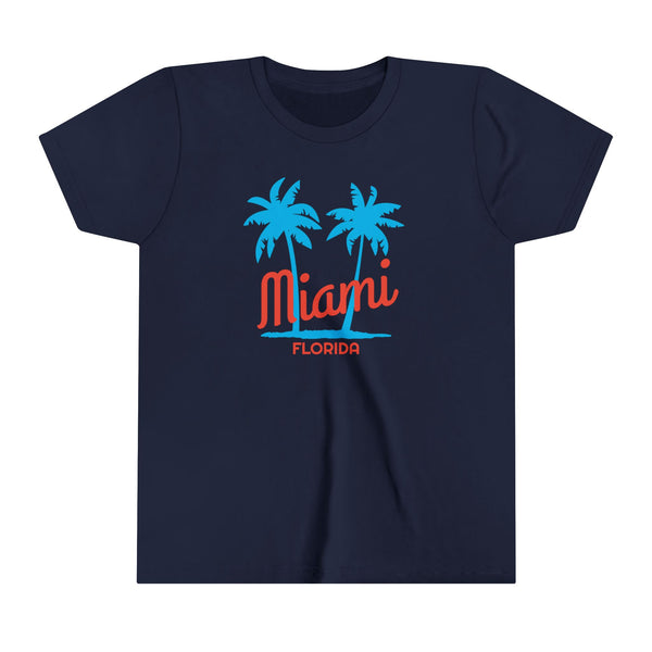 Miami, Florida Youth Shirt - Retro Palm Tree Miami Kid's T-Shirt