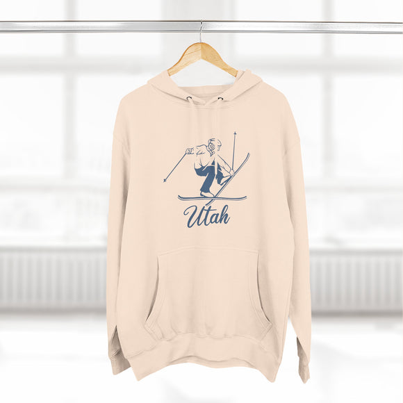 Premium Utah Vintage Snow Ski Hoodie
