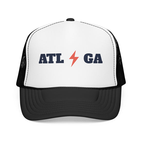 Atlanta, Georgia Retro Trucker Hat — Lightning Foam Cap