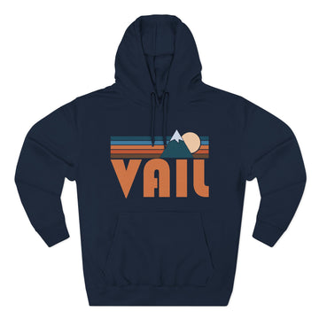 Buy navy Vail, Colorado Hoodie - Retro Mountain Unisex Sweatshirt