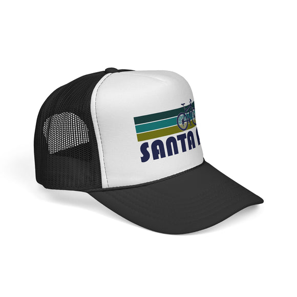 Santa Fe, New Mexico Retro Bike Trucker Hat - Vintage Style Santa Fe Cap