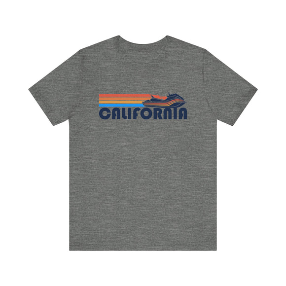 California T Shirt - Retro Jetski PWC Graphic California Tee