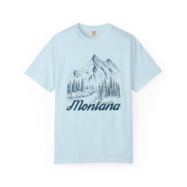 Montana Graphic Tee - Mountain Illustration Montana T Shirt