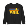 Vail, Colorado Toddler Sweatshirt - Retro Sun Vail Toddler Crewneck Sweatshirt