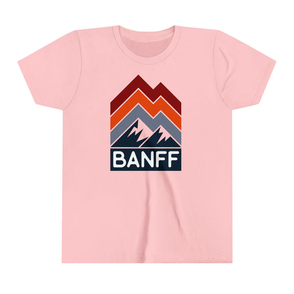 Banff, Canada Youth Shirt - Retro Mountain Banff Kid's T-Shirt