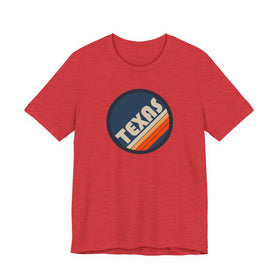 Buy heather-red Texas T Shirt - Retro Graphic Texas Tee