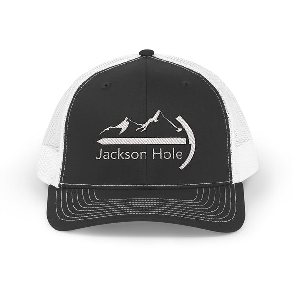 Jackson Hole, Wyoming Snapback Trucker Cap - Embroidered Jackson Hole Hat