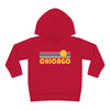Chicago, Illinois Toddler Hoodie - Retro Sunrise Unisex Chicago Toddler Sweatshirt