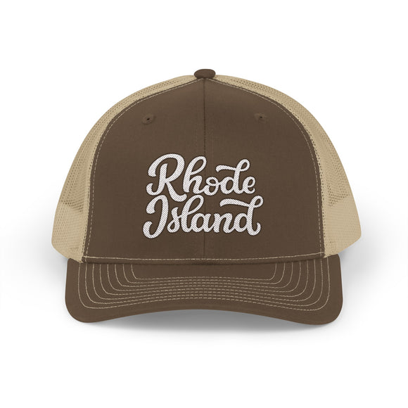 Rhode Island Snapback Trucker Cap - Embroidered Rhode Island Hat