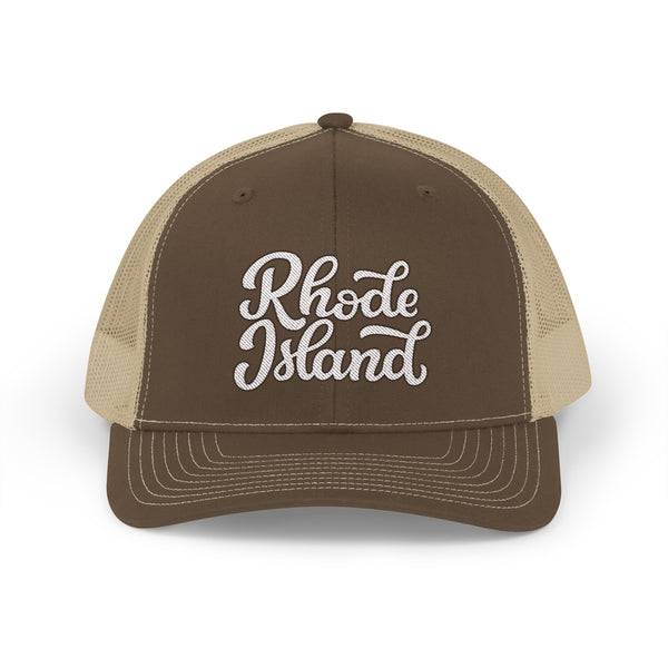 Rhode Island Snapback Trucker Cap - Embroidered Rhode Island Hat