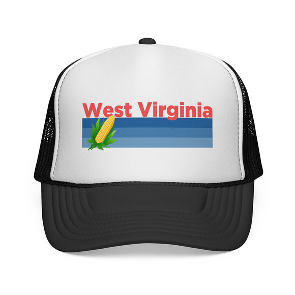 West Virginia Retro Corn and Farm Trucker Hat
