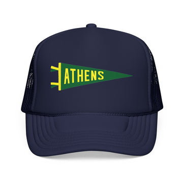 Athens, Georgia Pennant Trucker Hat — Retro Flag Foam Cap