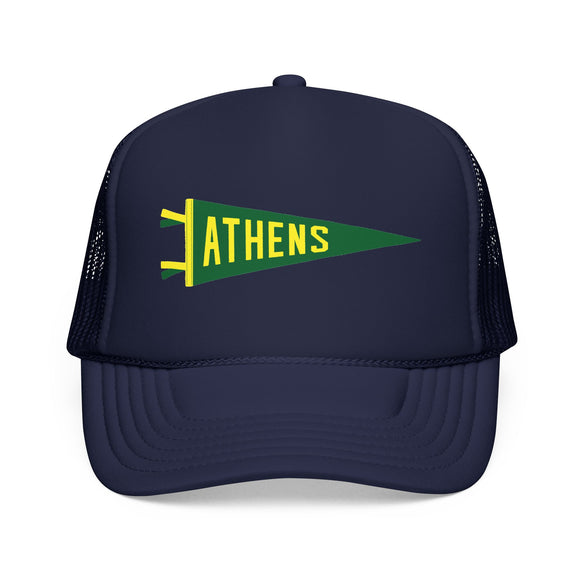 Athens, Georgia Pennant Trucker Hat — Retro Flag Foam Cap