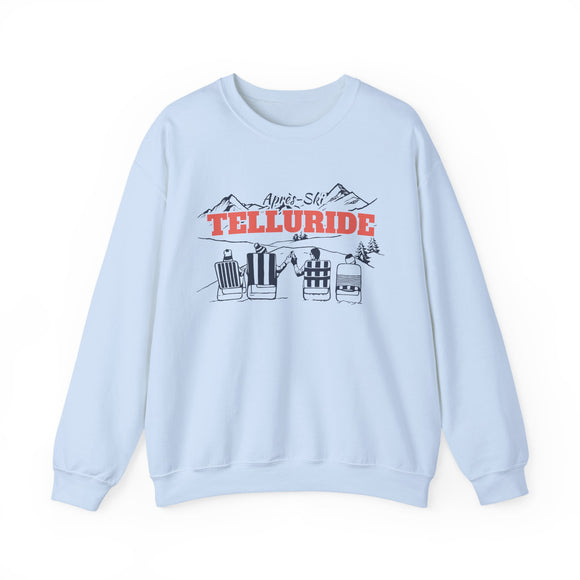 Telluride, Colorado Sweatshirt Après-Ski Crewneck - Mountain Ski Lodge Design