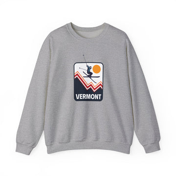 Buy sport-grey Vermont Sweatshirt - Unisex Snow Ski Jump Vermont Sweatshirt
