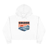 Women's Golden, Colorado Crop Hoodie - Premium Mountain Crop Sweatshirt