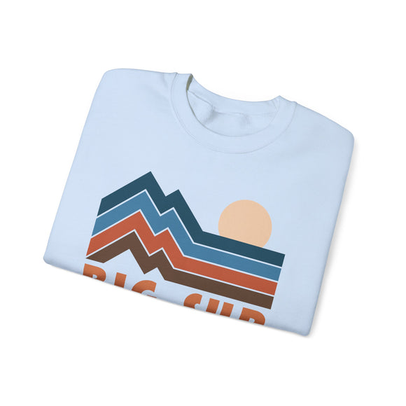 Big Sur, California Sweatshirt Retro Mountains, Big Sur Unisex Graphic Crewneck