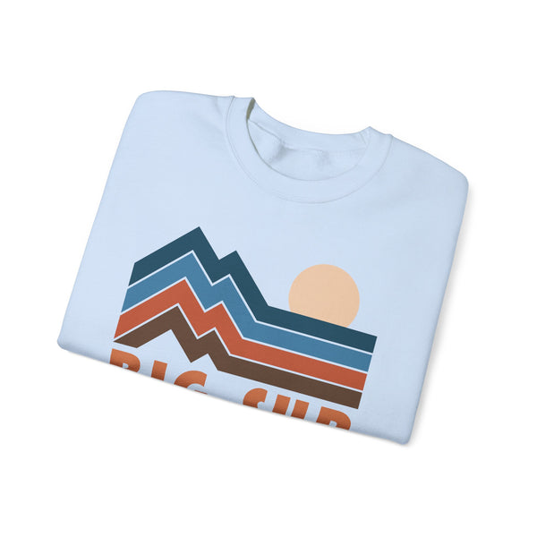 Big Sur, California Sweatshirt Retro Mountains, Big Sur Unisex Graphic Crewneck
