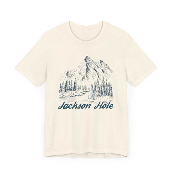 Jackson Hole, Wyoming Graphic Tee - Mountain Illustration Jackson Hole T Shirt