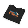 Wyoming Toddler Sweatshirt - Retro Mountain Wyoming Toddler Crewneck Sweatshirt