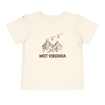 West Virginia Toddler T-Shirt — Vintage Gondola Ski Mountain Tee