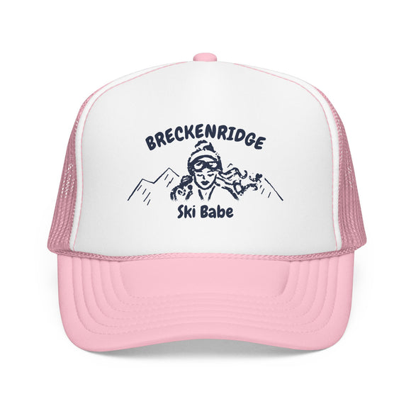 Breckenridge, Colorado Ski Babe Trucker Hat — Foam Mesh Cap