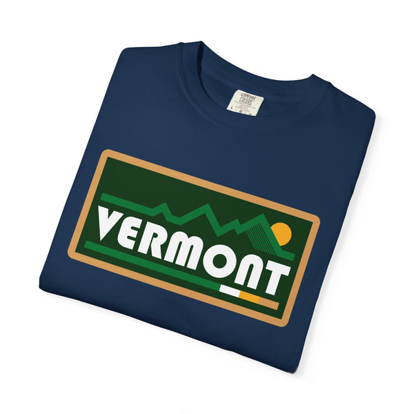 Vermont Graphic Tee, Comfort Colors Retro Mountain Unisex T shirt
