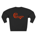 Chicago Retro Orange Script Crewneck Sweatshirt-3