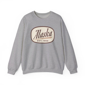 Buy sport-grey Alaska Sweatshirt - Unisex Retro Alaska Crewneck Sweatshirt