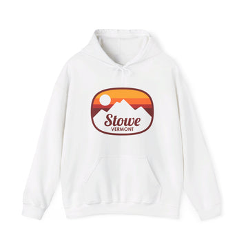 Buy white Stowe, Vermont Hoodie - Retro Ombre Unisex Stowe Hoodie Sweatshirt