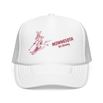 Buy white Minnesota Ski Bunny Foam Trucker Hat