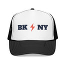 Brooklyn, New York Retro Trucker Hat - Lightning Foam Cap-2